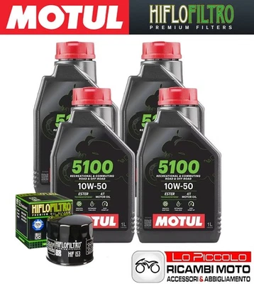 Kit Tagliando 4 OLIO [MOTUL] 5100 10w50 + FILTRO Ducati SCRAMBLER 800 2024 2025 - Imagem 1 de 4