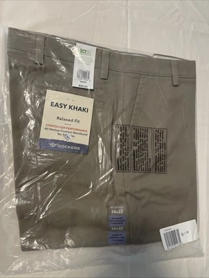 Pantalones caquis DockERS para hombre calce relajado 34x32 NUEVO Foto 1 de 2