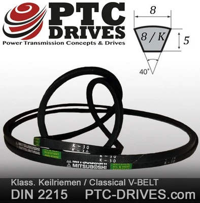 8 x 762 mm Li (K30) Keilriemen von MITSUBOSHI