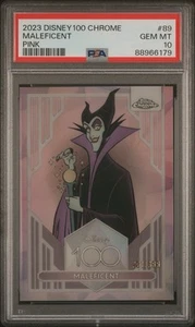 2023 Disney Topps Chrome Maleficent #89 Pink /399 PSA 10 - Bild 1 von 2