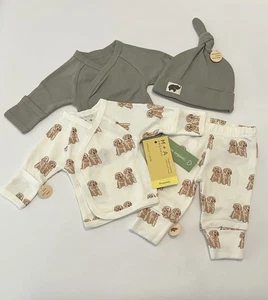 Bebé prematuro Niño Ropa Pantalones Camisa Sombrero Conjunto de 4 piezas Lindo Conjunto Perros Nuevo - Imagen 1 de 3