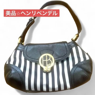 Auténtico Bolso de Hombro Hobo HENRI BENDEL Cuero y Lona a Rayas Foto 1 de 4