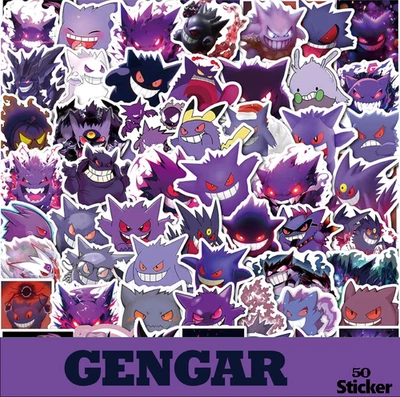 Pokémon Gengar 50 Sticker - Bild 1 von 2