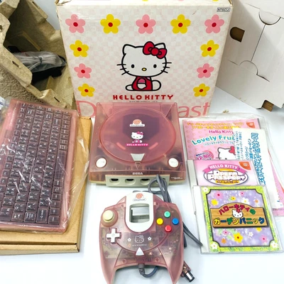 SEGA Dreamcast HELLO KITTY Pink Console [Mint] retro game Sanrio kawaii 09a - Image 1 of 4