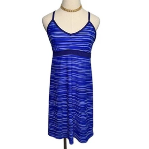Athleta Shorebreak swim sun dress Striped built-in bra activewear size medium M - Picture 1 of 6