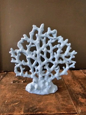 Coral artificial azul claro 6 x 5 pulgadas, gran decoración de baño Foto 1 de 2