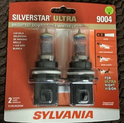 Sylvania SILVERSTAR ULTRA 9004 - White Headlights NEW - FAST SHIPPING! :) - Image 1 of 2