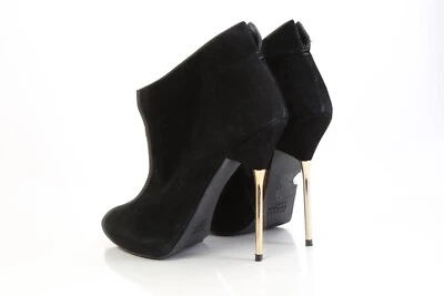 Stuart Weitzman Botines Negro Gamuza Tacones de Aguja Impresionantes Elegantes Talla 8.5 M Foto 1 de 4