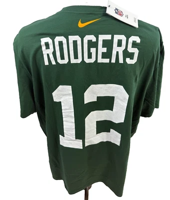 Camiseta verde Nike Green Bay Packers #12 Aaron Rodgers talla XL NUEVA CON ETIQUETAS Foto 1 de 4