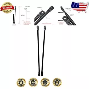 28" Matt Schwarz Runde Metall Schaukel Ersatzstangen - Einfache Installation, 2er Pack - Bild 1 von 7