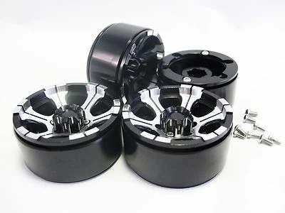 ALIENTAC Four(4) 1.9" Wide 1" Alloy Beadlock Wheel Rim for 1/10 RC Model #003 - Image 1 of 4