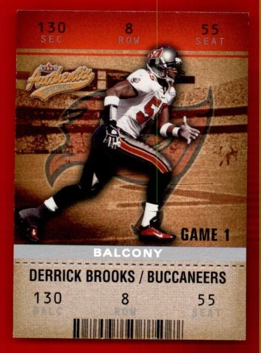 2003 Fleer Authentix Balcony #88 Derrick Brooks 133/250 - Image 1 of 2
