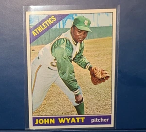1966 JOHN WYATT - Topps Baseball Card # 521 ATHLETICS - High VG Crease - Bild 1 von 2