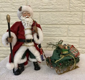 The San Francisco Music Box Company Santa Claus Is Coming To Town Santa & Sleigh - Picture 1 of 10