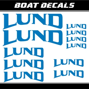 Juego de pegatinas de barco Lund de repuesto calcomanía clásica de yate marino vinilo ORACAL - Imagen 1 de 11