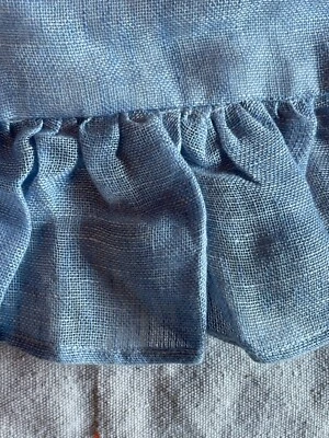 Nuevo cono de pino colina sabana lino azul francés cambray euro farsa Foto 1 de 4