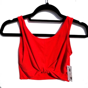 Cheryls Creations Girls Front Knot Ribbed Knit Crop Top Size XL (16) Red  USA - Picture 1 of 7