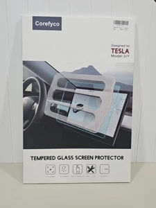 Tesla Model 3/Y Dashboard Tempered Glass Screen Protector Spigen Glastr EZ FIT - Picture 1 of 7