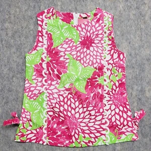 Lilly Pulitzer Jubilee Top Girls 5 Floral Sleevess Pocket Kids NWT - Picture 1 of 11