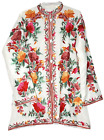 Kashmiri Coats Woolen Short Jacket Off-White Multicolor Emb. Size Chart