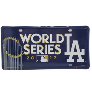 Los Angeles Dodgers 2017 World Series LA Aluminum License Plate Very rare HTF - Picture 1 of 4