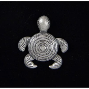 Colgante Tortuga Marina Texturizada Aspecto Peltre o Peltre 1.75" - Imagen 1 de 3