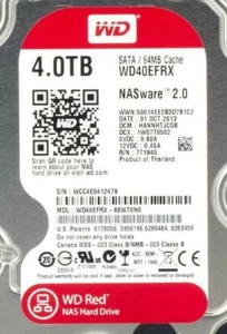 Disque dur Western Digital 68WT0N0 4 To 5400 tr/min SATA 6 Gbit/s 3,5 pouces LFF WD40EFRX - Photo 1/1