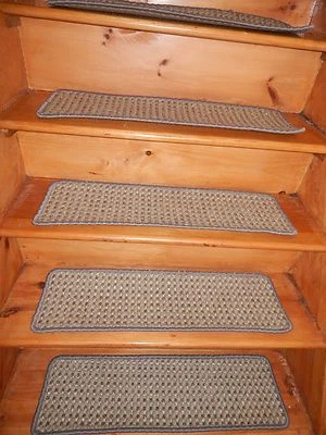 15 = Step 9" x 30'' + Runner 30" x 61"  100% Natural Sisal  Stair Treads  . - Image 1 of 4