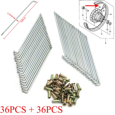 Комплект ниппелей спиц задних шин для Honda XR80R CRF80F 97284-42091-K0,97766-42090-K0 - Изображение 1 из 4