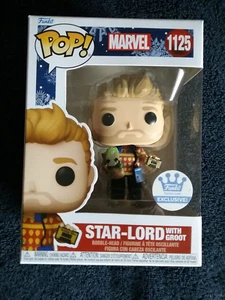 Funko Pop! Funko Shop Exclusive Marvel STAR-LORD WITH GROOT #1125, Neu in der Hand - Bild 1 von 6