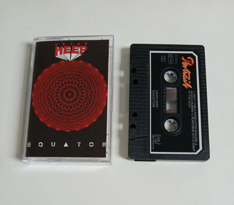 URIAH HEEP EQUATOR CASSETTE TAPE 1985 PAPER LABEL CBS PORTRAIT UK - Image 1 of 1