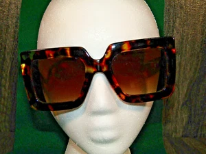 A.J. Morgan Tortoise Shell Women's Sunglasses Filter Cat 3 Rectangular Cat Eye - Picture 1 of 9