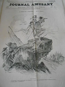 Journal Amusant 1867 A Tort et à Travers Aux Bains de Mer A travers Paris - Imagen 1 de 3