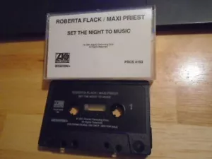RARE PROMO Roberta Flack / Maxi Priest CASSETTE TAPE Set the Night to Music UB40 - Picture 1 of 2