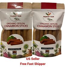 Ceylon/Sri Lanka Organic Cinnamon Sticks, 3", High quality, 2 Pack : 4 Oz, 112g