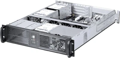 2U (3xHorizonal Riser/ 7slot) ATX Rackmount Chassis (2x5.25"+9xHDDs Bay)Case NEW - Image 1 of 4