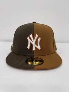 NY Yankees New Era Chocolate & Peanut Butter 1996 World Series Cap Hat 7 5/8 - Picture 1 of 5