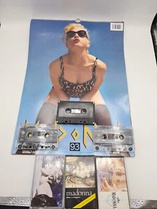 MADONNA CALENDAR 1993 & Cassette Tapes Bundle Like A Virgin True Blue A38 - Picture 1 of 9