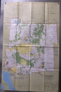 National Geographic October 1977 "The Southwest" Map - Picture 1 of 4
