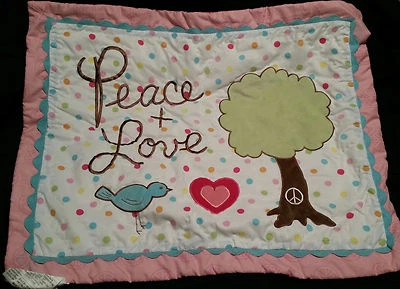 ONE CIRCO PEACE LOVE ALMOHADA FUNDAS ACOLCHADAS ESTÁNDAR ROSA NIÑAS NUEVAS (TIENEN 2) Foto 1 de 2