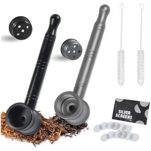 Pfeife aus Metal Zinklegierung 2 Stück, Tragbare Mini Rauchpfeife, Zerlegbar . - Bild 1 von 10