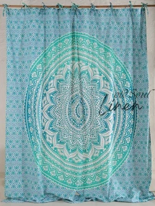 Mandala Tapestry 2 Panel Drapes Bohemian Doorway Room Divider Curtain Panels - Picture 1 of 9