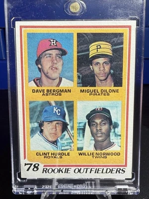 1978 Topps Rookie Outfielders Bergman/Dilone/Hurdle/Norwood #705 Foto 1 de 2