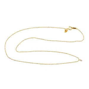 18K Yellow Gold Diamond Teardrop Necklace Solitaire Pendant Minimal Jewelry - Picture 1 of 6