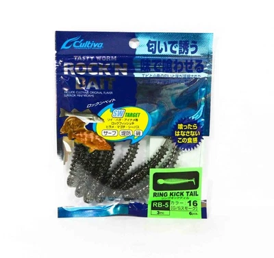 Owner Soft K�der RB-5 Ring Kick Tail 6 St�cks 3 Zoll 16 (2118) - Bild 1 von 4