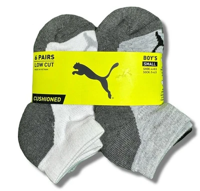 CALCETINES PUMA NIÑOS X6 - CORTE BAJO 243 ZACK - TALLA PEQUEÑA WH GR - TALLA ZAPATO 4-8,5 - PAQUETE DE 6 Foto 1 de 3
