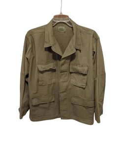 Atlanco Olive Green BDU Combat Coat Cotton Ripstop Military Jacket Tactical Sz L - Picture 1 of 15