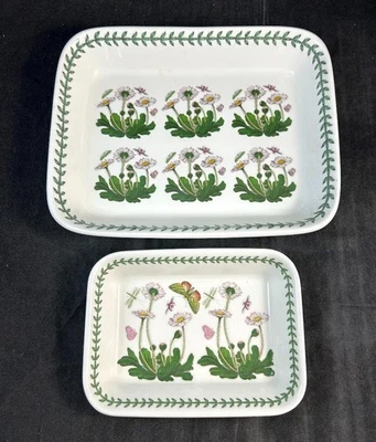 Portmeirion Jardín Botánico Grupo de 2 Platos de Lasaña 8.5 y 12.25 Pulgadas Margarita Foto 1 de 4