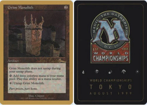 Grim Monolith - Kai Budde - 1999 ~ Heavily Played World Championship J MTG Magic - Image 1 of 1