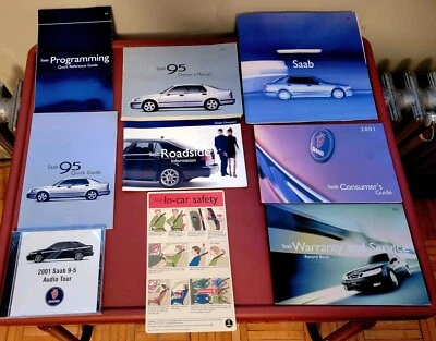 ¡Manual del propietario Saab 2001/instrucciones, garantía, cinta de audio y estuches! Foto 1 de 4